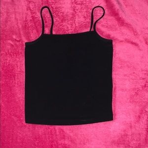 Basic black crop tank